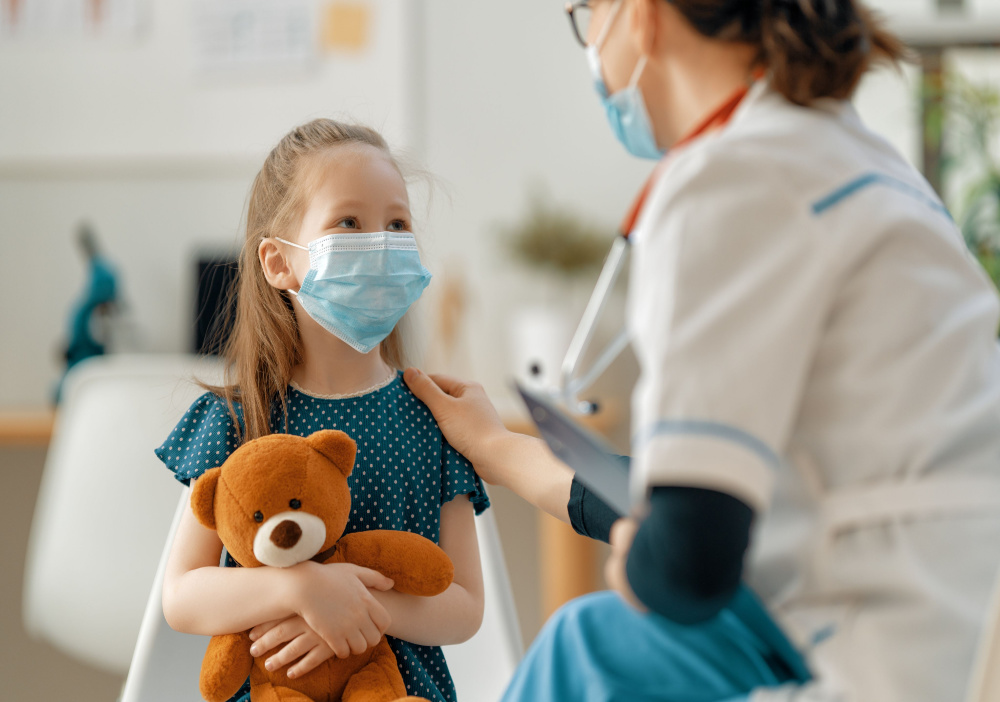 young girl at hospital